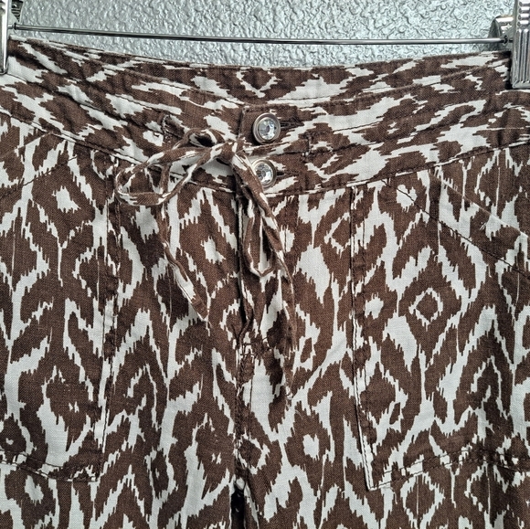 INC International Concepts 100% Linen Ikat Print Pants   Size 4 - Picture 2 of 9